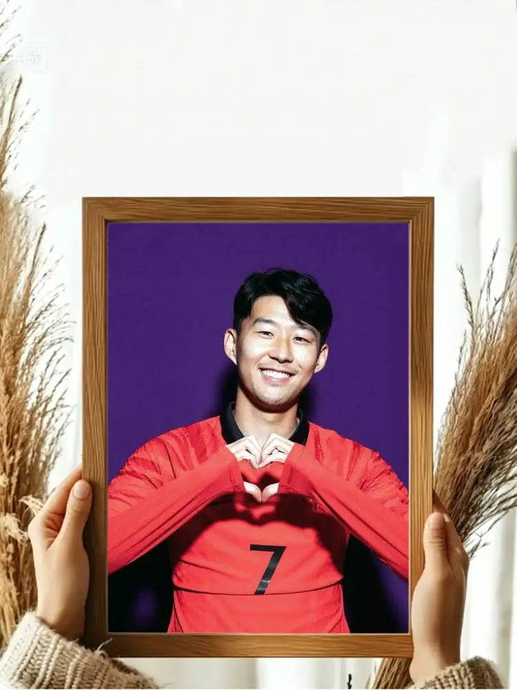 Son Heung-min Football Icon Poster
