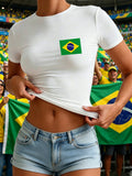 Brasil Women's Fitted Football T-Shirt
