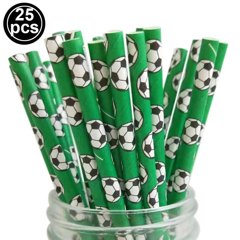 Football Party Decoration Set – Balloons, Tablecloths, Straws & Party Bags