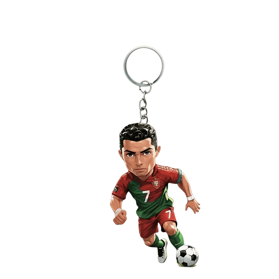 Football player acrylic keychain