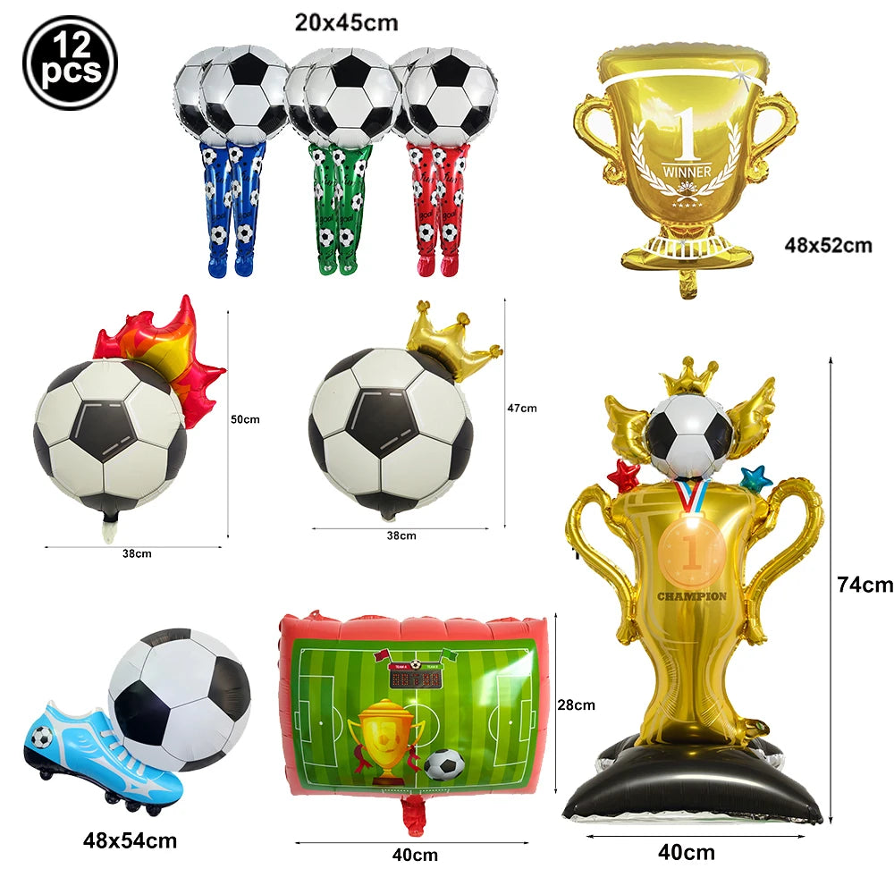 Giant Standing Football Trophy Foil Balloon – Champions Cup Party Decoration (UAE)