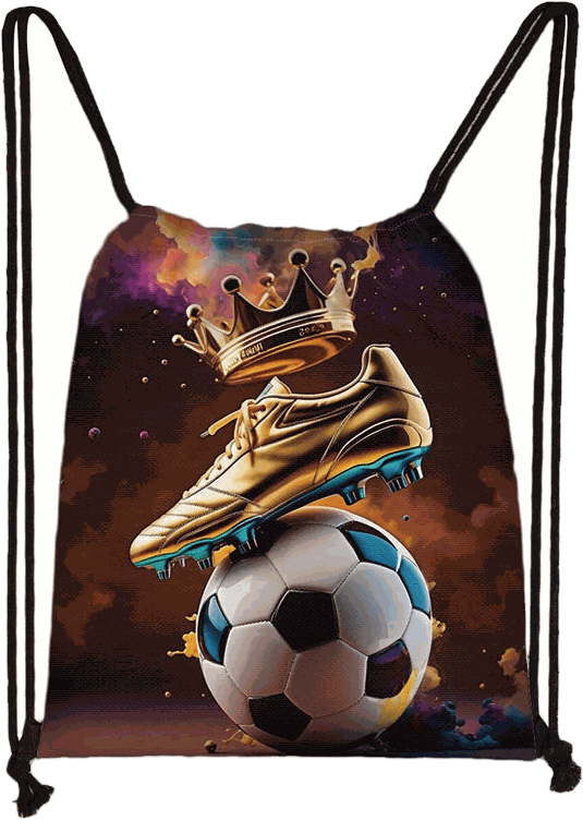Football Crown Drawstring Bag