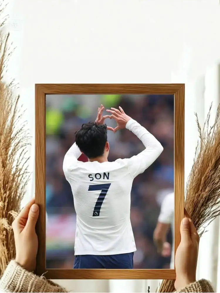 Son Heung-min Football Icon Poster