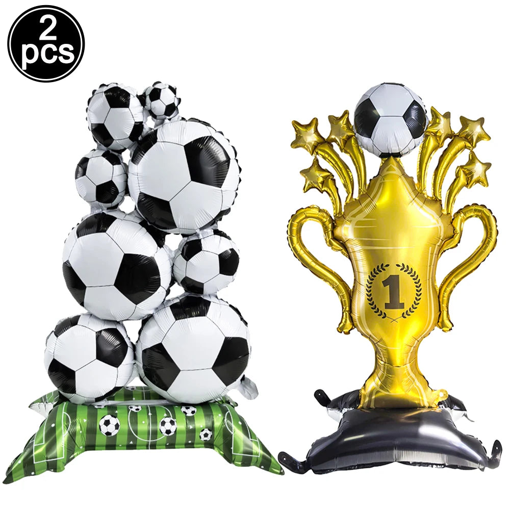 Giant Standing Football Trophy Foil Balloon – Champions Cup Party Decoration (UAE)