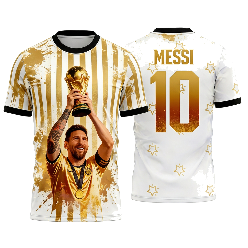Messi No.10 Argentina Football Fan T-Shirt