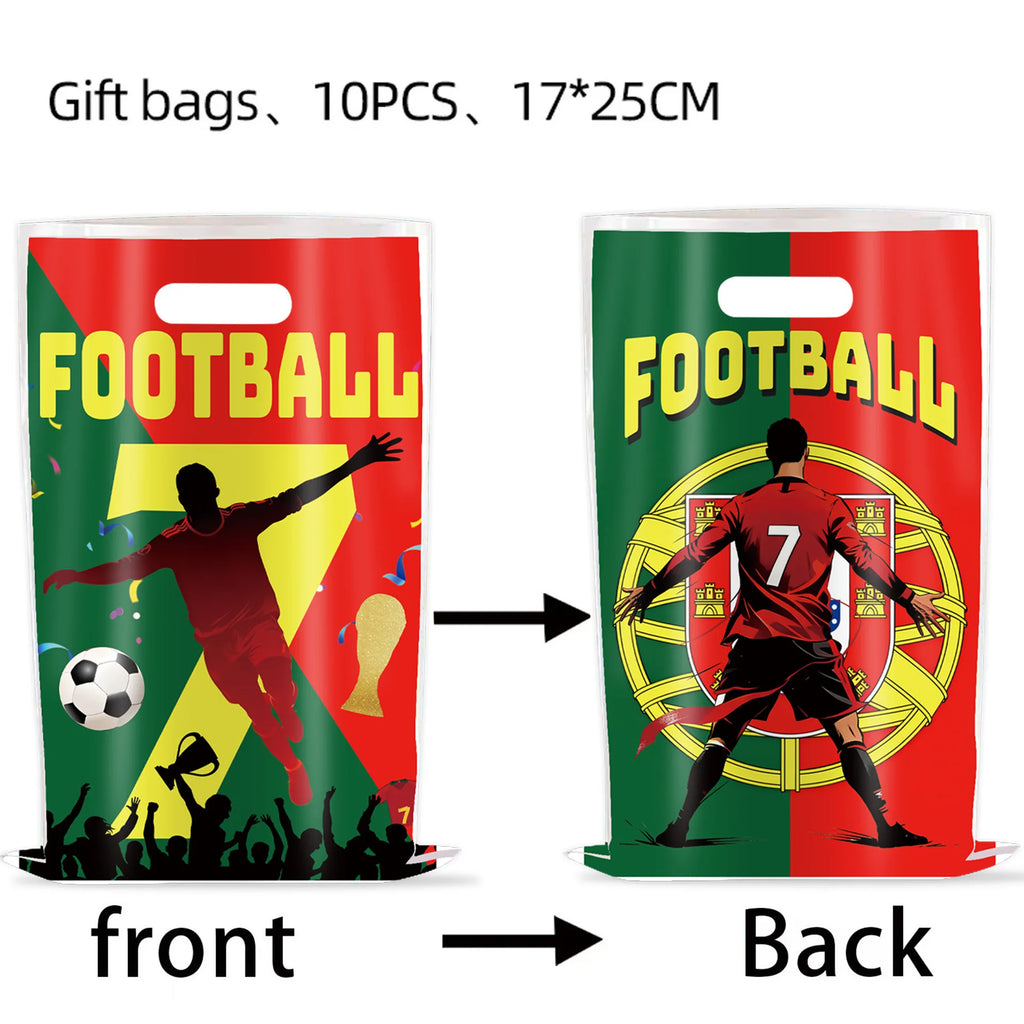 Ronaldo CR7 Football Party Set – Plates, Cups, Balloons, Banner & Backdrop