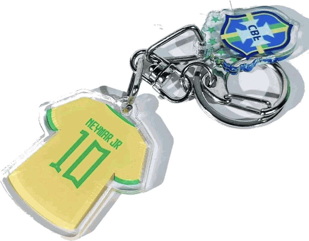 Lionel Messi & Cristiano Ronaldo Brazil Keychain