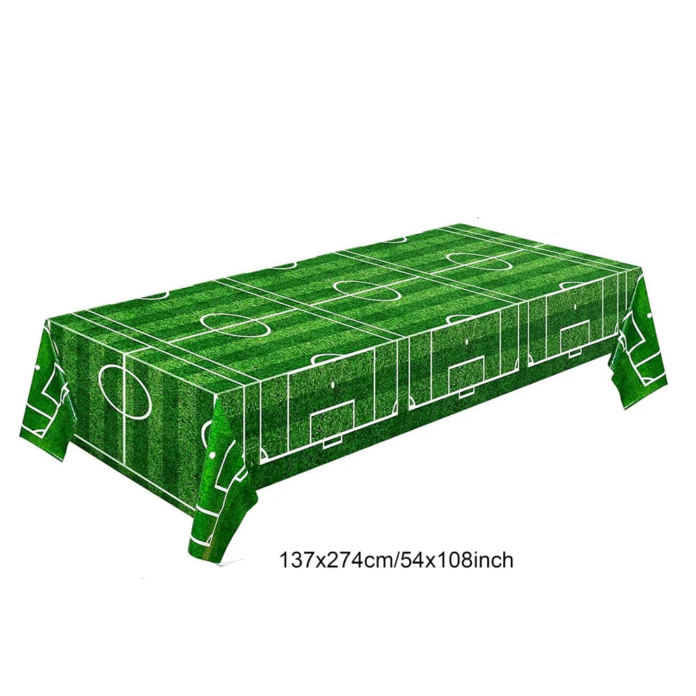 Football Party Decoration Set – Balloons, Tablecloths, Straws & Party Bags