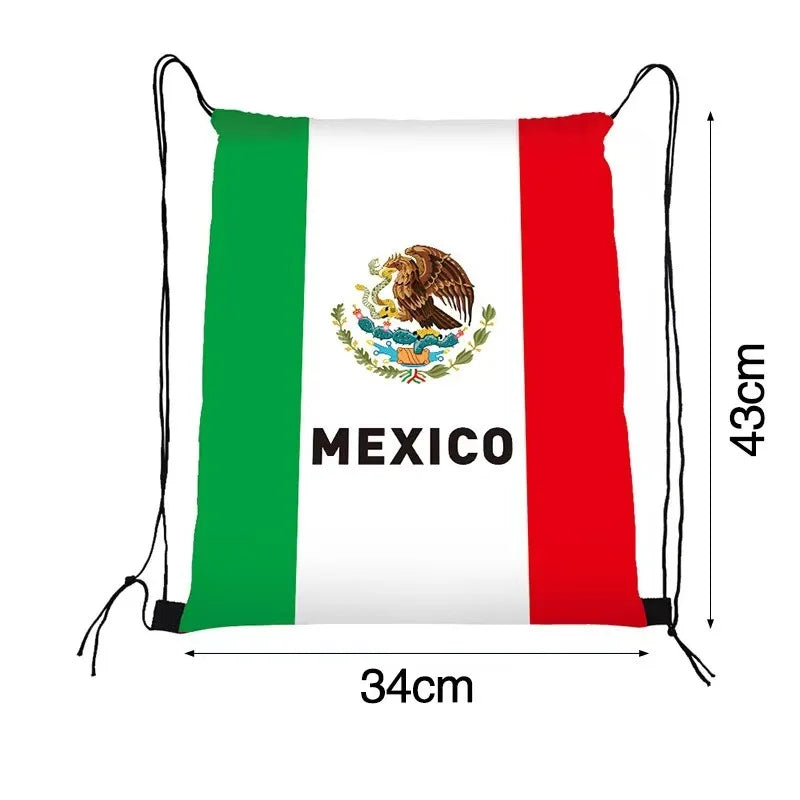 International Football Flag Drawstring Bag