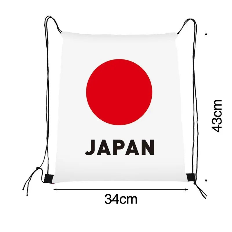 International Football Flag Drawstring Bag
