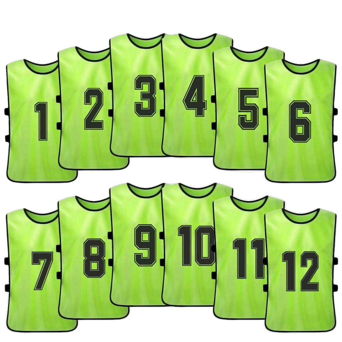 Numbered Football Training Bibs – 6 & 12 Piece Sets