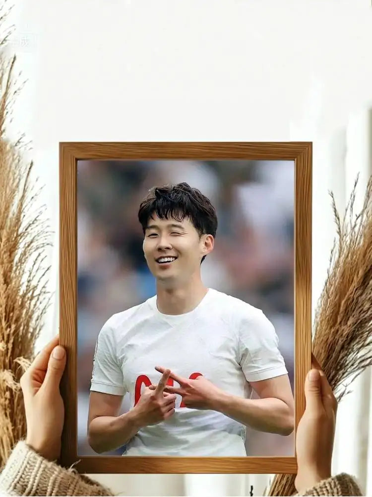 Son Heung-min Football Icon Poster
