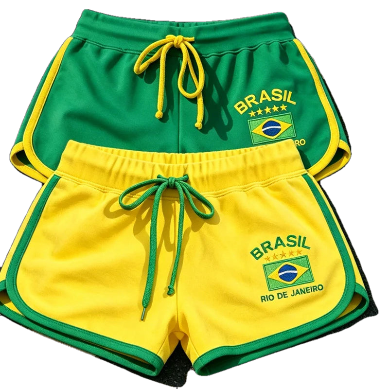 Brazil Football Shorts for woman