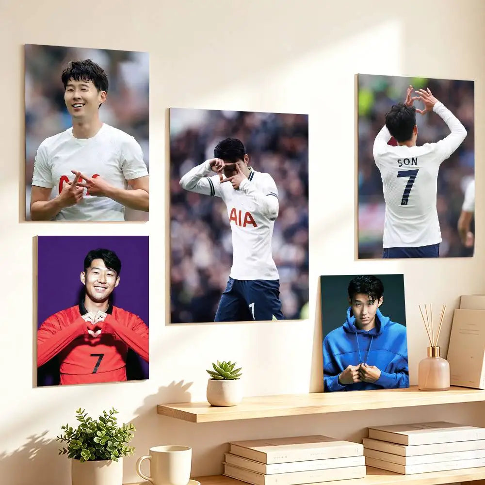 Son Heung-min Football Icon Poster