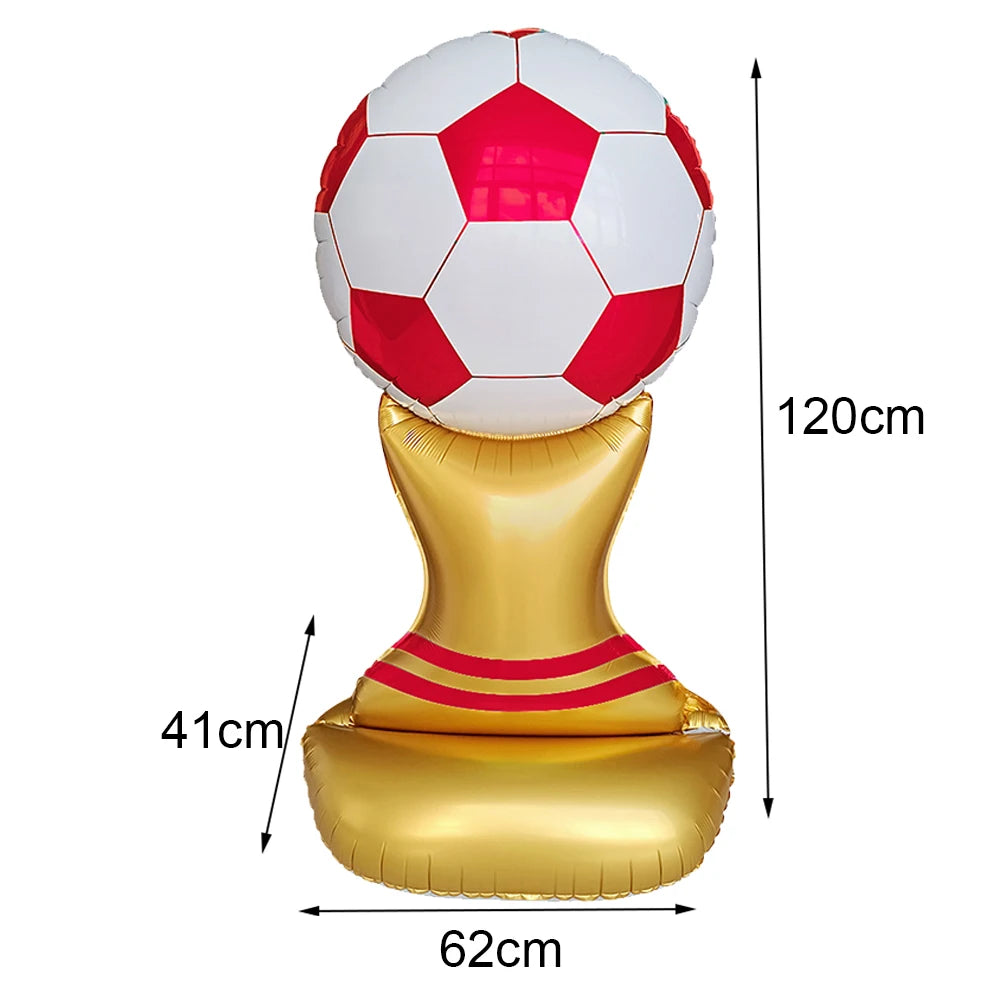 Giant Standing Football Trophy Foil Balloon – Champions Cup Party Decoration (UAE)