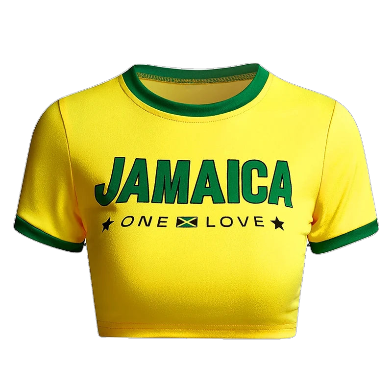 Women's Brazil Green Crop Top