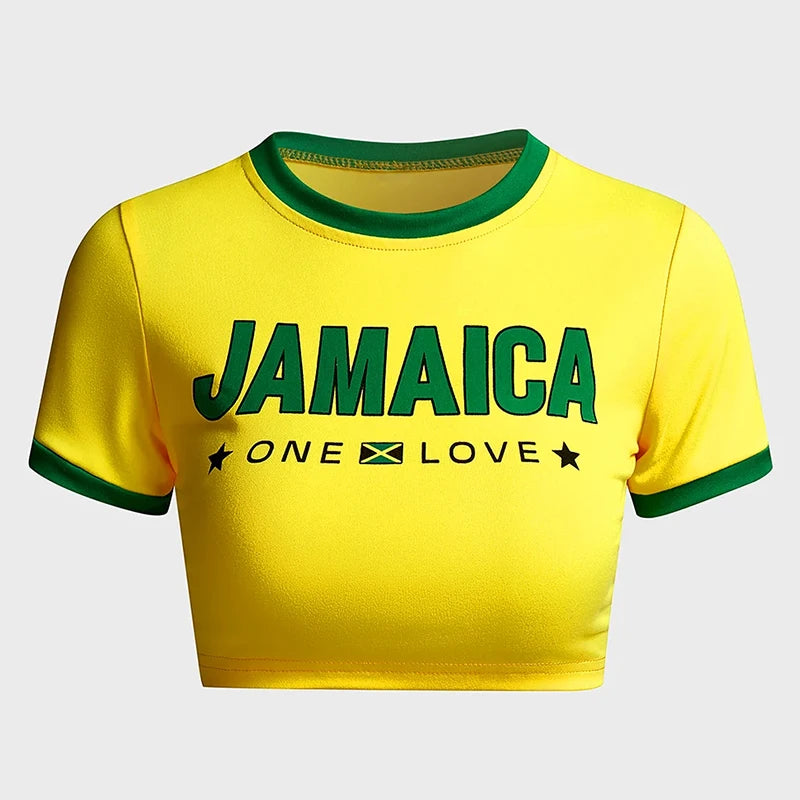 Women's Brazil Green Crop Top