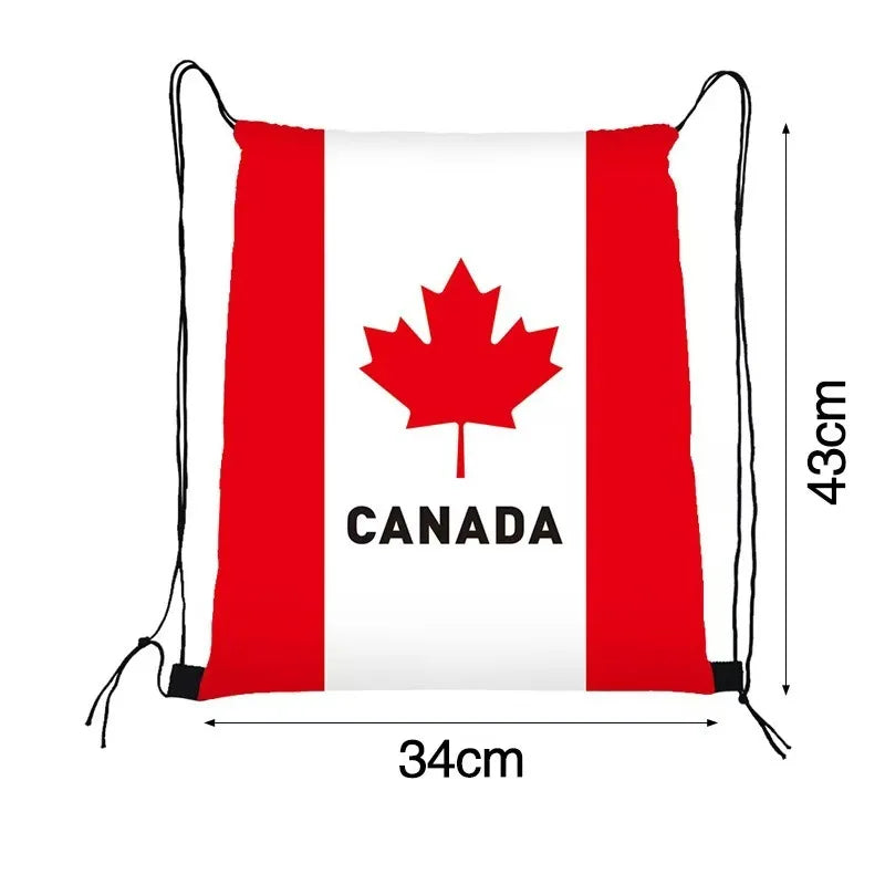 International Football Flag Drawstring Bag
