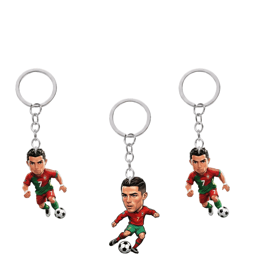 Football player acrylic keychains