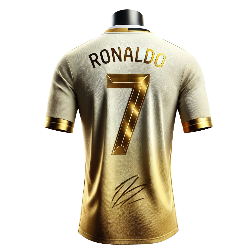 Ronaldo Football Superstar Gold Edition T-Shirt