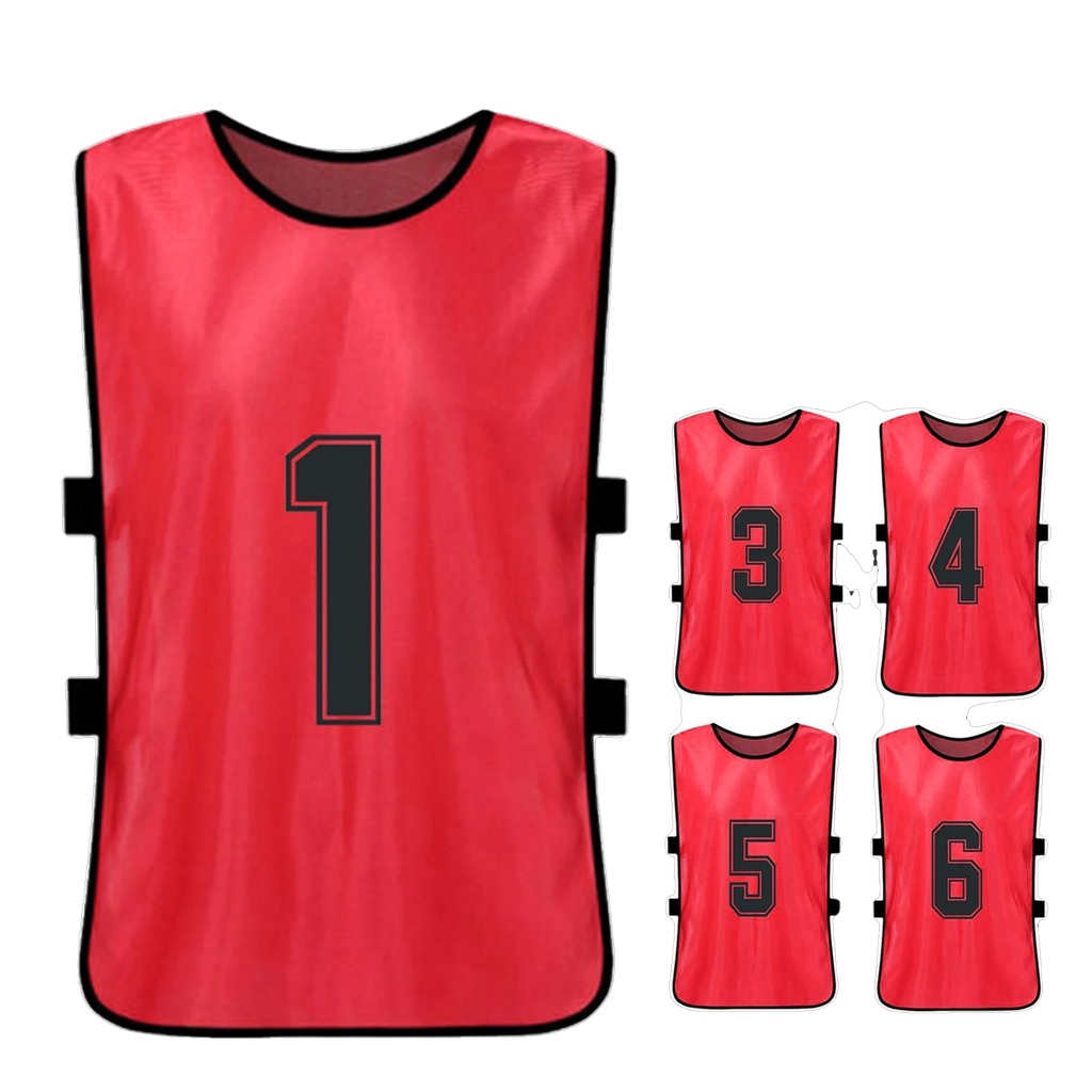 Numbered Football Training Bibs – 6 & 12 Piece Sets