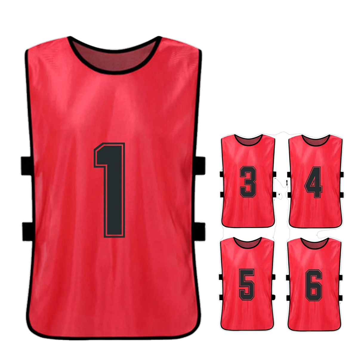 Numbered Football Training Bibs – 6 & 12 Piece Sets