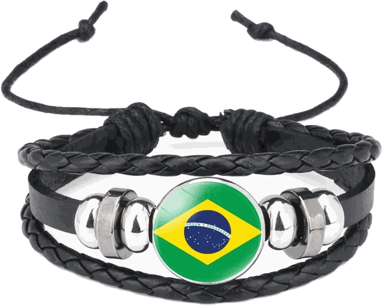 South America & World Football Country Flag Bracelets – 17 Designs
