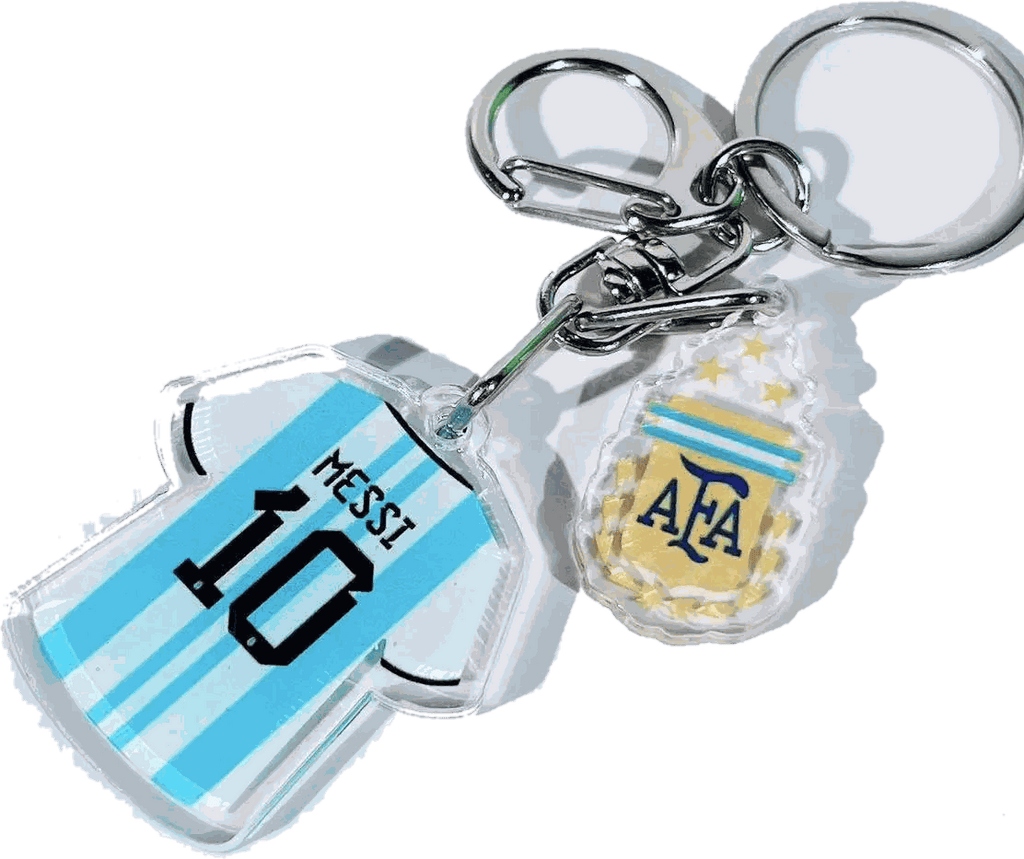 Lionel Messi & Cristiano Ronaldo Brazil Keychain