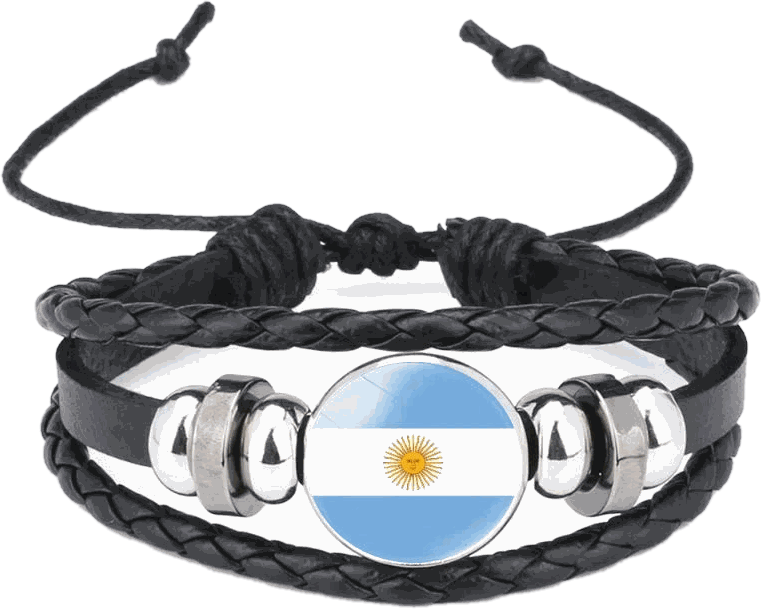 South America & World Football Country Flag Bracelets – 17 Designs