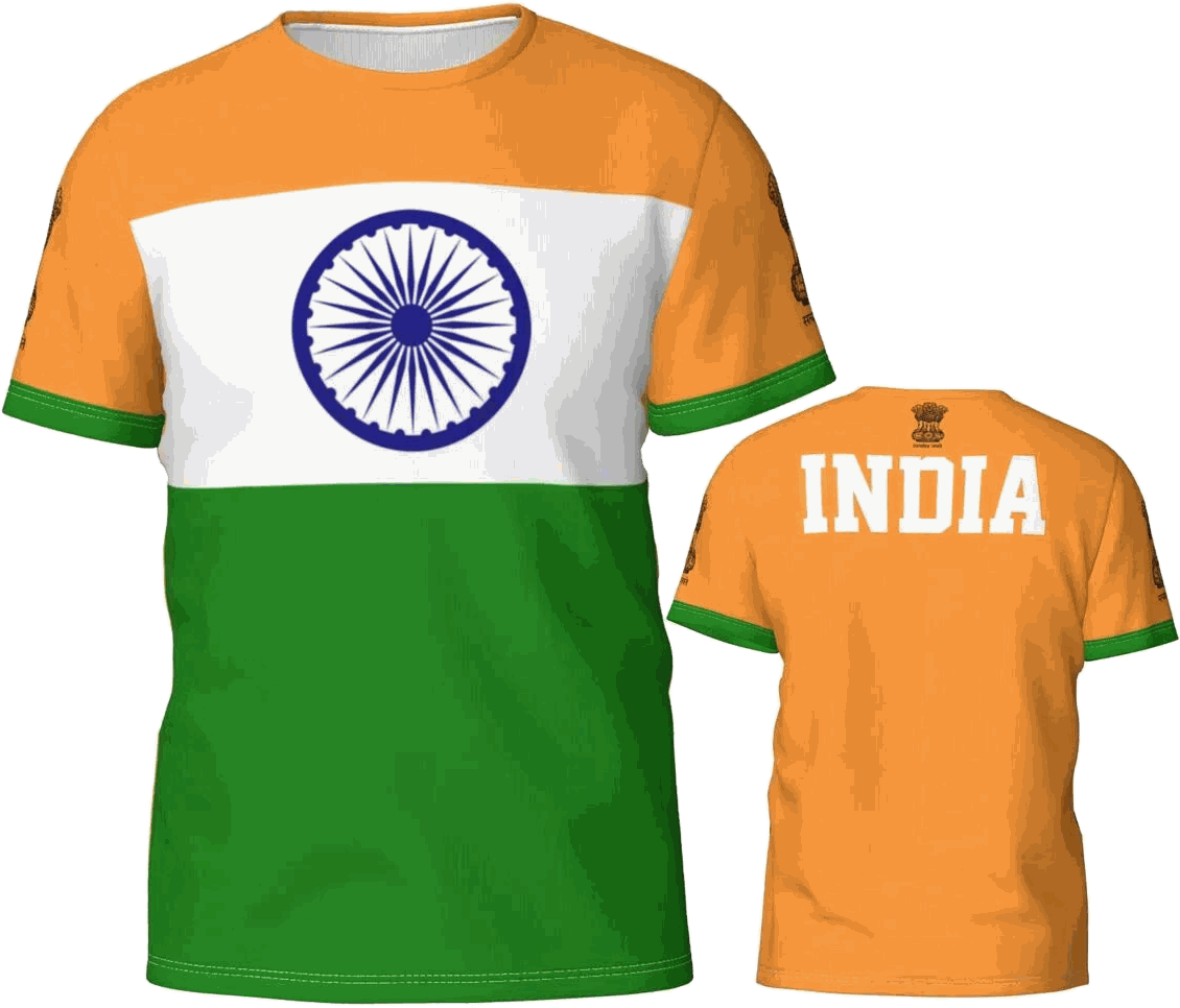 India Flag Football Training T-Shirt