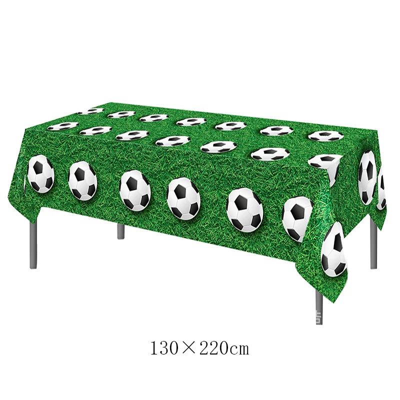Football Party Decoration Set – Balloons, Tablecloths, Straws & Party Bags