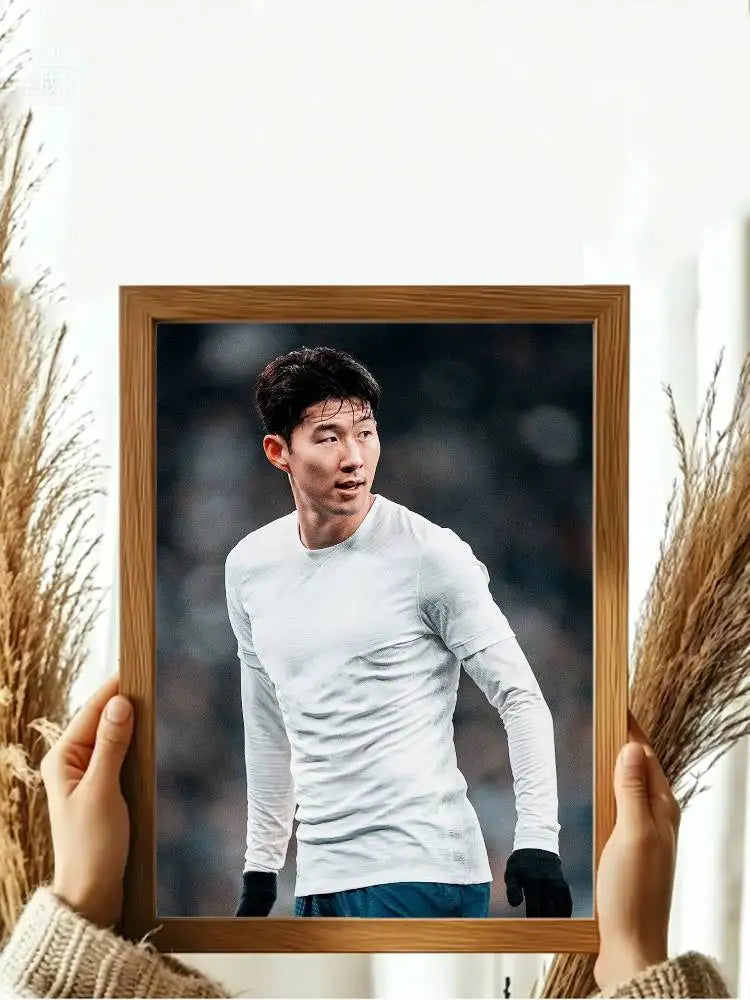 Son Heung-min Football Icon Poster