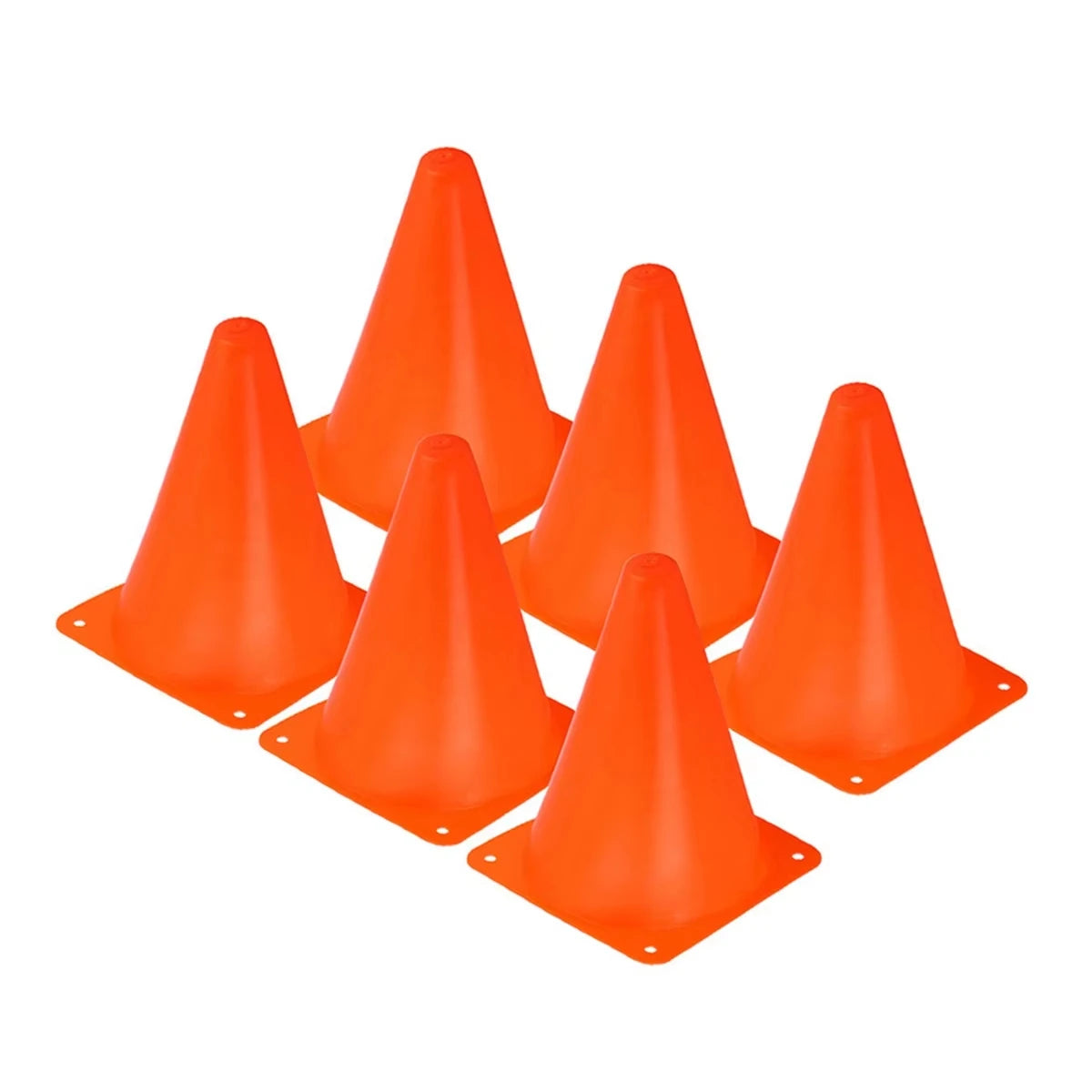 6-Pack Football Training Cones – Orange