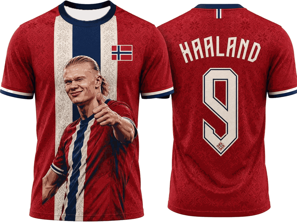 Kids Erling Haaland Football Fan T-Shirt – Ages 2–13