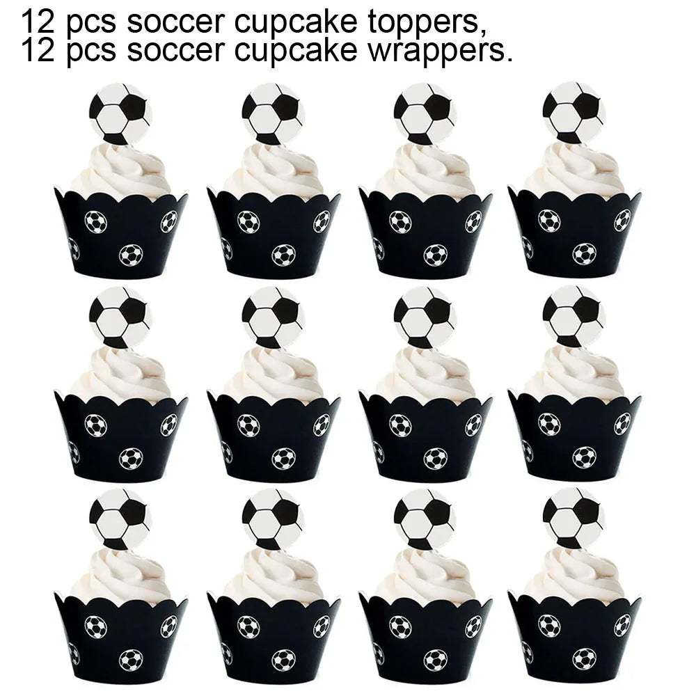 Football Party Decoration Set – Balloons, Tablecloths, Straws & Party Bags
