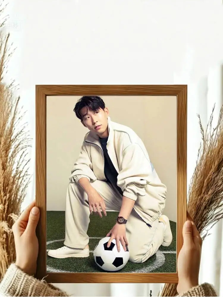 Son Heung-min Football Icon Poster