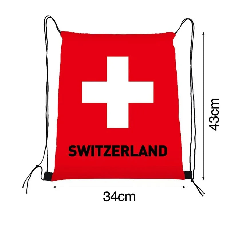 International Football Flag Drawstring Bag