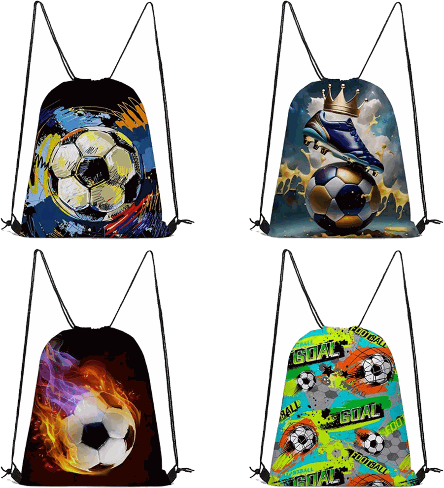 Football Drawstring Bag