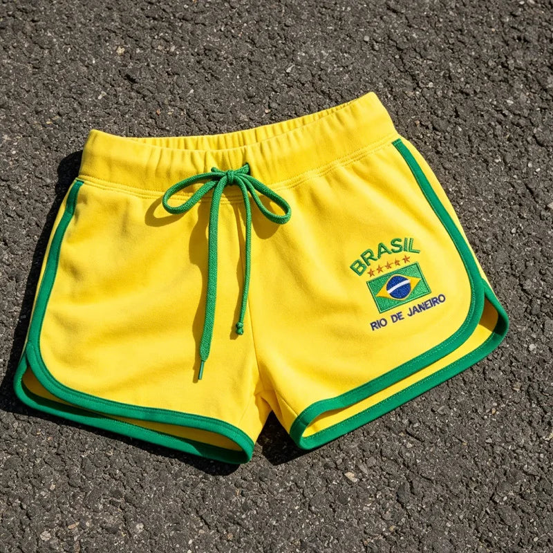 Brazil Football Shorts for woman