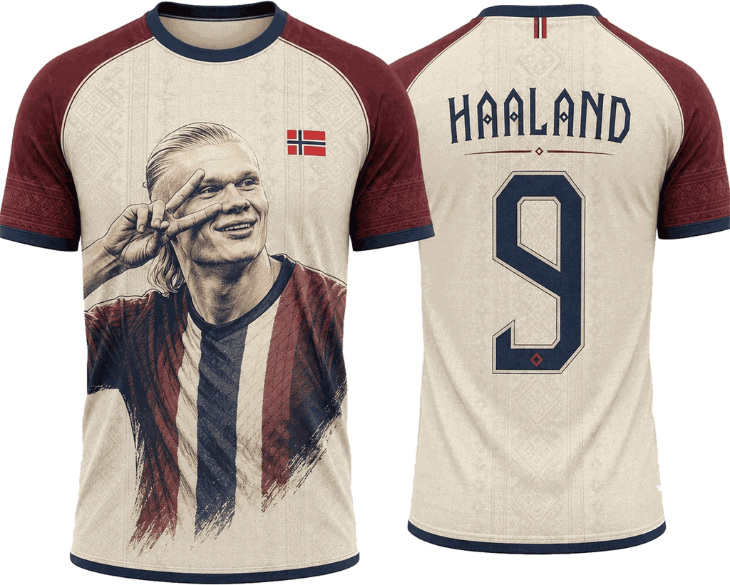 Kids Erling Haaland Football Fan T-Shirt – Ages 2–13