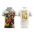 تي شيرت كرة قدم (GOAT No.10) بيليه، ميسي ومارادونا
