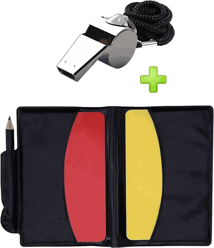 Referee Coach Whistle & Card Set