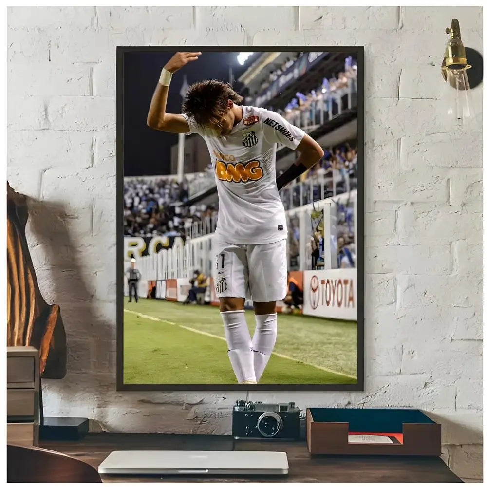 Neymar Jr. Football Icon Poster