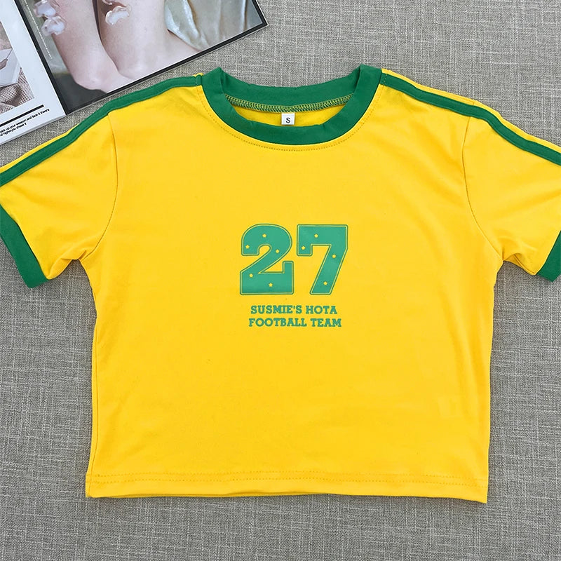 Women's Brazil Green Crop Top