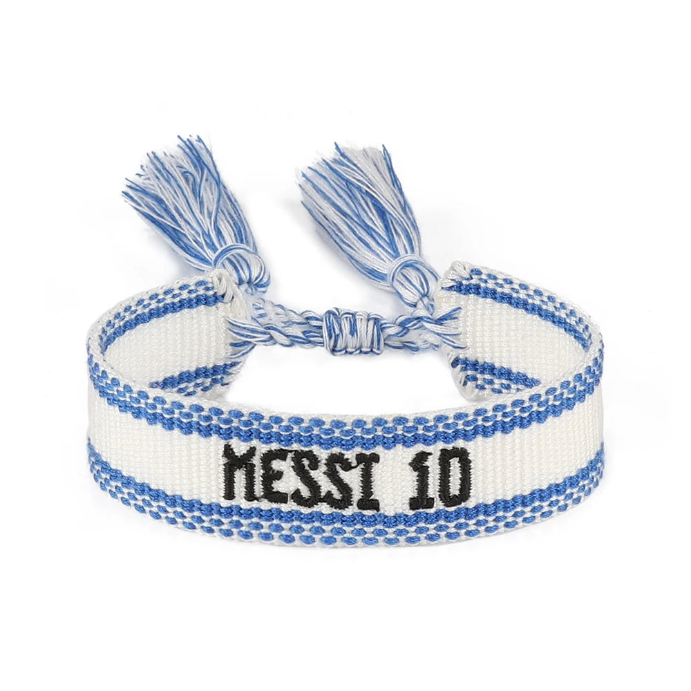 Messi, Ronaldo, Neymar & Mbappé Football Wristbands