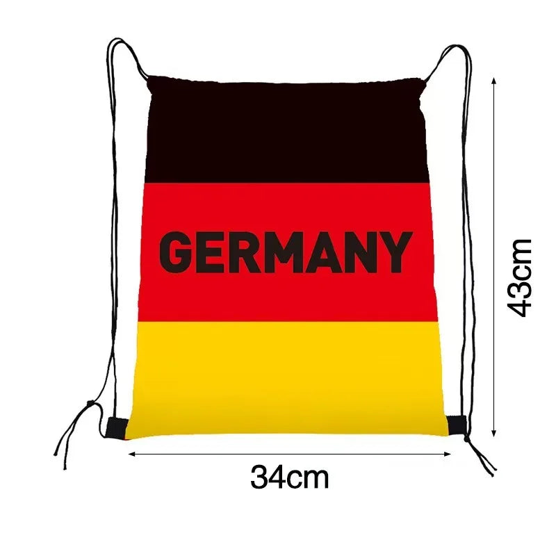 International Football Flag Drawstring Bag