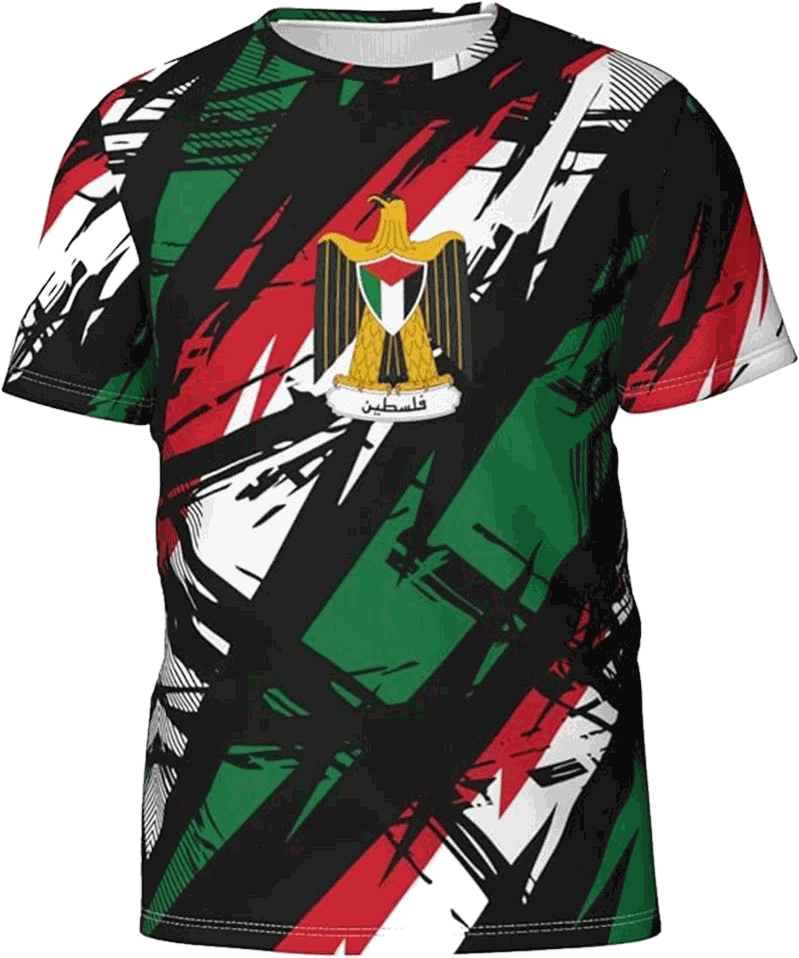 Palestine Flag Football T-Shirt