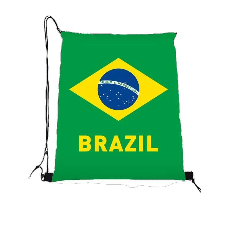International Football Flag Drawstring Bag