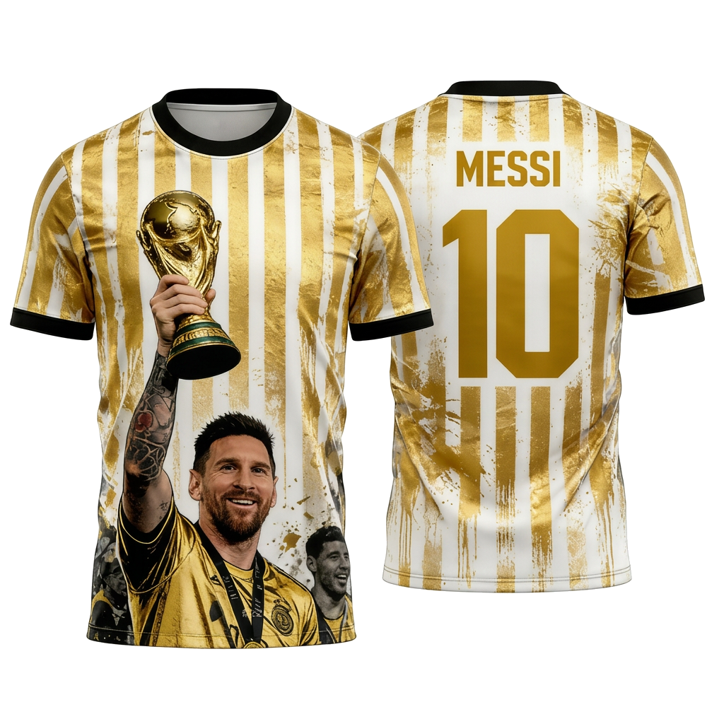 Messi No.10 Argentina Football Fan T-Shirt