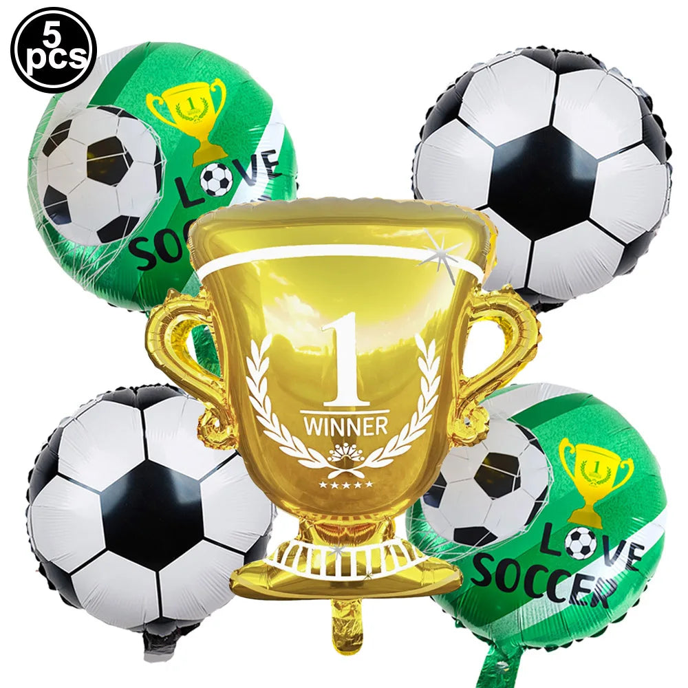 Giant Standing Football Trophy Foil Balloon – Champions Cup Party Decoration (UAE)